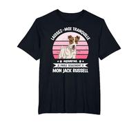 Laissez-Moi Tranquille Jack Russell Jack Russells T-Shirt, Homme Grandes Tailles, Noir, 5X Tall