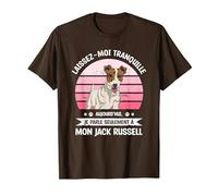 Laissez-Moi Tranquille Jack Russell Jack Russells T-Shirt, Homme, Marron, XXL