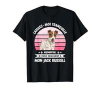 Laissez-Moi Tranquille Jack Russell Jack Russells T-Shirt, Homme, Noir, 3XL