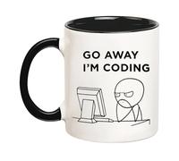 Laissez-Moi Tranquille, Je Suis En Train De Coder Mug Micro-Ondes Tasse Céramique Tasses À Thé Pour Travail Maison Chocolat Chaud 330Ml