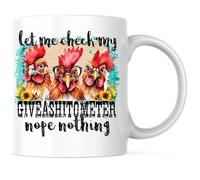 Laissez-Moi Vérifier Mon Giveashitomètre Mug Élégantes Tasses À Thé Céramique Mug À Café Pour Cuisine Bureau Espresso 330Ml