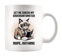 Laissez-Moi Vérifier Mon Giveashitomètre. Non, Rien. Sarcastique. Tasse À Café Céramique Tasses Drôle Tasse 330Ml Pour Ami Femme Famille
