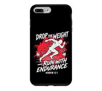 Laissez Tomber Le Poids avec Endurance Hébreux 12:1 Coque pour iPhone 7 Plus/8 Plus