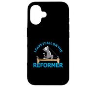 Laissez Tout sur l'animal Amusant Reformer Pilates Amoureux des Chats Coque pour iPhone 16
