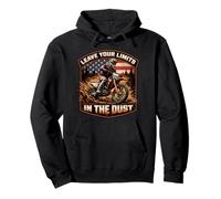 Laissez Vos limites dans la poussière USA Dirt Bike Motocross Rider Sweat à Capuche
