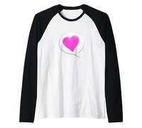 Laissez Votre cœur Parler - Bulle avec Symbole de cœur Manche Raglan
