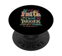Laissez Votre Foi être Plus Grande Que Vos peurs Adoration chrétienne PopSockets PopGrip Adhésif