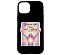 Laissez Votre lumière Briller Devant Les Autres chrétiens de la Bible Femme Dieu Coque pour iPhone 15 Plus