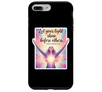 Laissez Votre lumière Briller Devant Les Autres chrétiens de la Bible Femme Dieu Coque pour iPhone 7 Plus/8 Plus