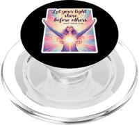 Laissez Votre lumière Briller Devant Les Autres chrétiens de la Bible Femme Dieu PopSockets PopGrip pour MagSafe