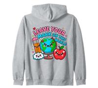 Laissez votre marque sur ce dernier jour d'école pour enfant enseignant Sweat à Capuche