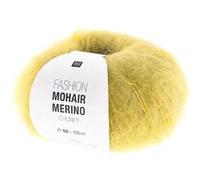 Laissez-vous Envelopper de Luxe : Pelote de Laine FASHION MOHAIR MERINO CHUNKY - Rico Design 02 Jaune - 02 Jaune 02 Jaune