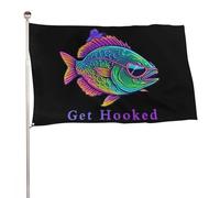 Laissez-Vous Séduire Par La Pêche Drapeaux Avec Œillets Garden Flag Résistant Aux Intempéries Bannière Pour Mur Vacances Bar 90X150Cm