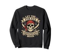 Laissons Les manigances des Pirates Commencer Halloween Skull Crossbones Sweatshirt