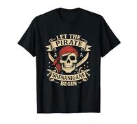 Laissons Les manigances des Pirates Commencer Halloween Skull Crossbones T-Shirt