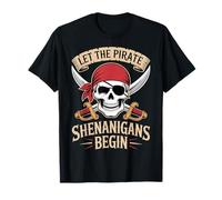 Laissons Les manigances des Pirates Commencer Skull Swords Halloween T-Shirt