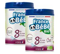 Lait 3ème âge Croissance France BéBé BIO - Lot de 2 x 800g