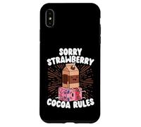 Lait au Chocolat Kawaii Cacao Rules Lait Fraise Coque pour iPhone XS Max