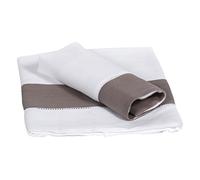 Lait Baby LFLERL Rayon de Luna Drap et taie d'oreiller, blanc/taupe, 110 x 190/40 x 60 cm