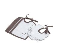 Lait Baby Sprl Rayon de Lune Set pour la vaisselle, blanc/taupe,