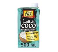 Lait Coco - Délicieux lait de coco UHT, Saveur exotique, Brique 500ml - Lot De 3