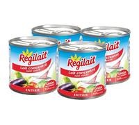 Lait Concentré Non Sucré Entier REGILAIT - les 4 boîtes de 170g Lot De 4 - Par Lot