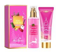 Lait Corps Hydratant,Lait Corps Hydratant Anti Dessèchement,Rose Lait Corporel & Brume Corporelle,Brume Corporelle Parfumée,Hydrate 48h,Nourrit et hydrate la peau,Coffret cadeau de Noël pour femme