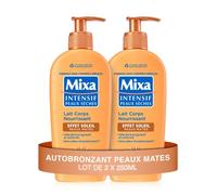 Lait Corps Nourrissant Effet Soleil - Mixa - Lot De 2 - 500ml - Hypoallergénique - Peaux Mates