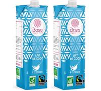 Lait de Coco 1l BIO à Cuisiner | Sans Additifs | Vegan Equitable | 76% de Noix de Coco | Pâtisserie | Lait Végétal | Dessert Coco | Chia Pudding | Sans Gomme De Guar | Sans Lactose | BASE ORGANIC FOOD