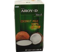 Lait de coco Aroy-D Lait de coco naturel pour la pâtisserie et la cuisine 1000ml