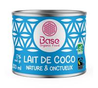 Lait de Coco BIO 17% mg 200ml | Sans Additifs | Sans OGM | Boîte sans BPA | Vegan | Equitable | Curry | Dhal | Cuisine Asiatique | Cuisine Indienne | Smoothie | Origine Sri-Lanka | BASE ORGANIC FOOD