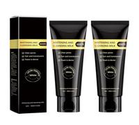 Lait Démaquillant Éclaircissant - Nettoie en douceur et en profondeur, convient à tous les types de peau, mousse non irritante, laisse la peau éclatante, 100 g, pour un usage quotidien