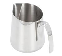 Lait moustillant pichet café pitcher à vapeur latte latte art pichet en acier inoxydable tasse de mousse avec bouffée et échelle de café pour le café 304 en acier inoxydable (750 ml d'argent)