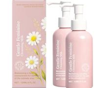 Lait nettoyant féminin doux, détergent intime pH équilibré pour peaux sensibles, nettoyant quotidien hydratant avec formule de contrôle des odeurs pour confort et équilibre (2pcs)