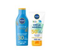 Lait Protect & Bronze FPS30 200ML + Crème Kids Minérale Protection UV FPS 50+ 150ml - NIVEA SUN - Lot solaire