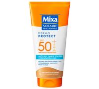 Mixa Solaire Peau Sensible - Lait Soin Solaire Très Haute Protection SPF 50+ UVA, UVA longs, UVB - Anti-Sel, Sable et Chlore - Hydratation 24H - Résistant à l'Eau - Hypoallergénique - 175ml
