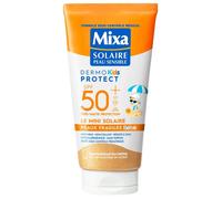 Lait solaire - Mixa - Dermo Protect Kids - SPF50+ - 50ml - Non gras - Résistant à l'eau