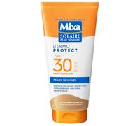 Mixa Lait solaire peau sensible SPF30 – Résistant à l'eau, Hypoallergénique, Sans parfum – 175 ml