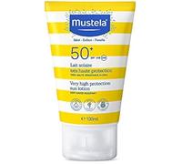 Mustela Lait Solaire Spf 50, Visage, Corps, Perséose d'Avocat, Bébé, Enfant, Toute la Famille, Convient à la Grossesse - Très Haute Protection contre les UVB et UVA (100ml)