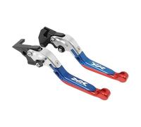 Laiteanqi Leviers De Frein Et D'embrayage CNC For Moto S1000XR S 1000XR S1000 XR S 1000 XR 2014-2019 2015-2018, Guidon Pliable Leviers réglables(Silver-Blue-Red)