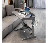 LAITEGOG Table d'appoint en Forme de C,Table d'appoint en Bois,pour canapé,lit,Salon,Portable,Table Basse(Gray,70x45x75cm)