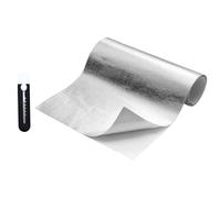 Laitejituan 60 x 300 cm Feuille Isolante Autocollant Isolation Thermique en Feuille Aluminium Fibre de Verre Barrière Thermique Aluminisée Matériau Réfléchissant pour Isolation & Tuyauteries