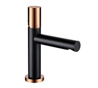Laiton Balck Pont Monté Monotrou Poignée Chaude Froide Salle De Bains Mélangeur Évier Robinet Bassin Robinet Vanité Robinetterie D'eau(Rose Gold)
