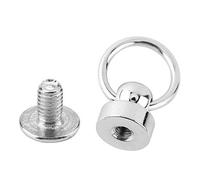 Laiton Bouton Rivets Goujon Vis Bague Tête Ronde Leathercraft Accessaire Argent (10Pcs)