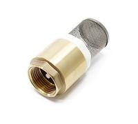 Laiton Clapet pied 33,7mm (1") DN25 anti-retour avec crépine d'aspiration en acier inox