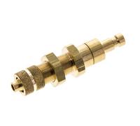 Laiton DN 2.7 (Micro) Air Coupling Plug 4x6 mm Union Nut Bulkhead Double Shut-Off