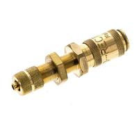 Laiton DN 2.7 (Micro) Air Coupling Socket 3x4.3 mm Union Nut Bulkhead Double Shut-Off