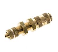Laiton DN 2.7 (Micro) Coupleur d'air Douille 4x6 mm Écrou union Bulkhead