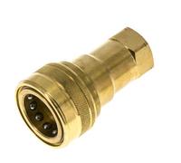 Laiton DN 20 Coupleur hydraulique femelle 3/4 pouce NPT Filetages ISO 7241-1 B D 31.4mm