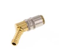 Laiton DN 6 Embout d'accouplement de moule 9 mm Pilier de tuyau Protection contre le déverrouillage 45-deg